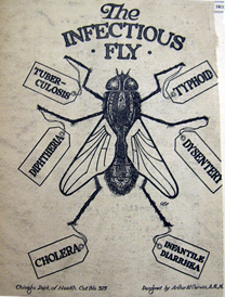 the infectious fly, a flier from 1916 Chicago department of health