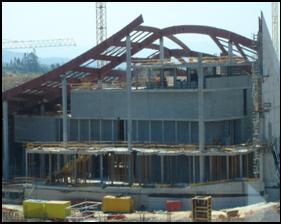 The current construction of the Cidade da Cultura's Archive